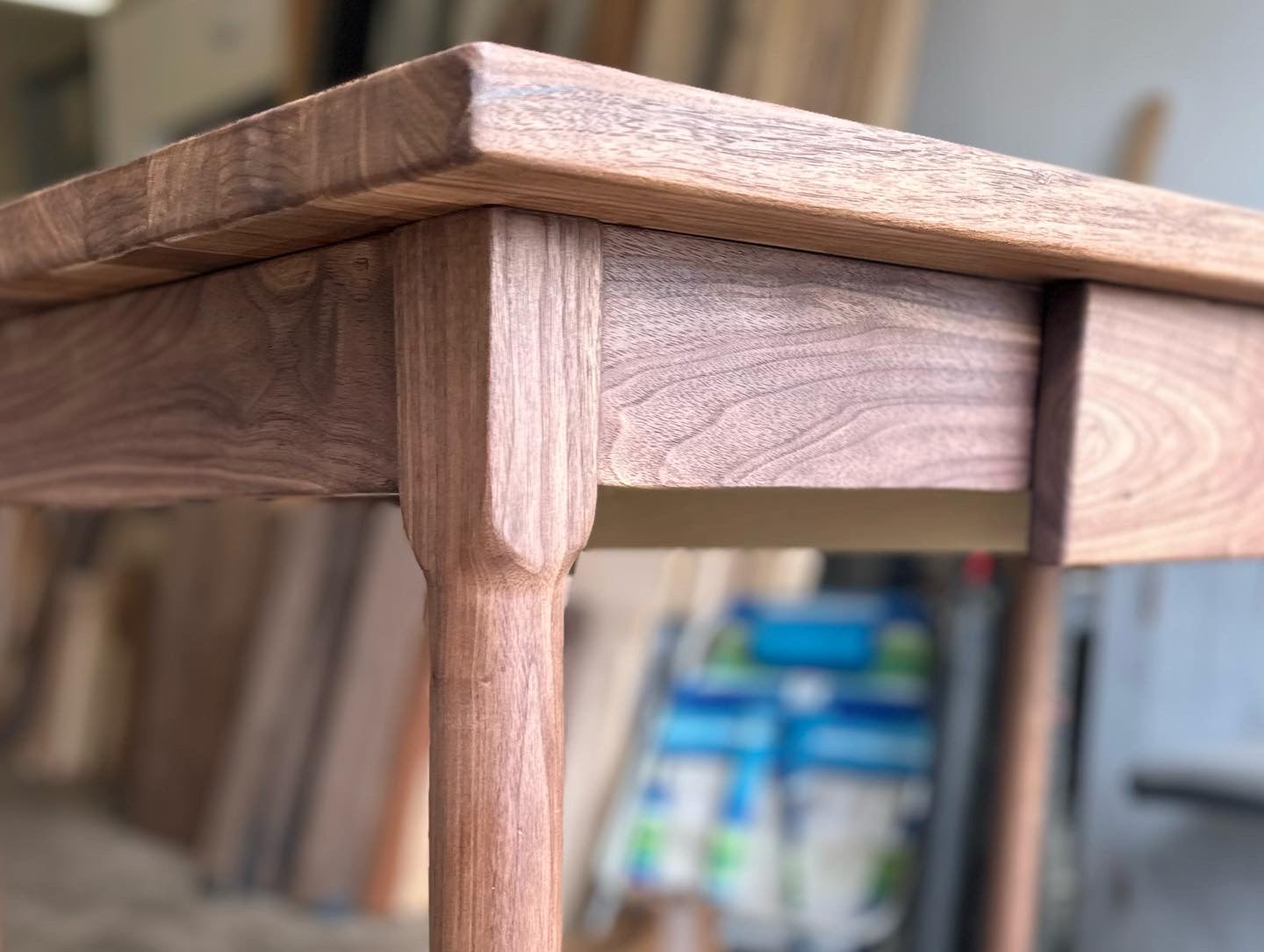 Turned Leg Walnut Butcher Block Table