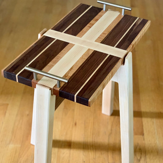 Oregon Handcraft Brass Handled Tray Table