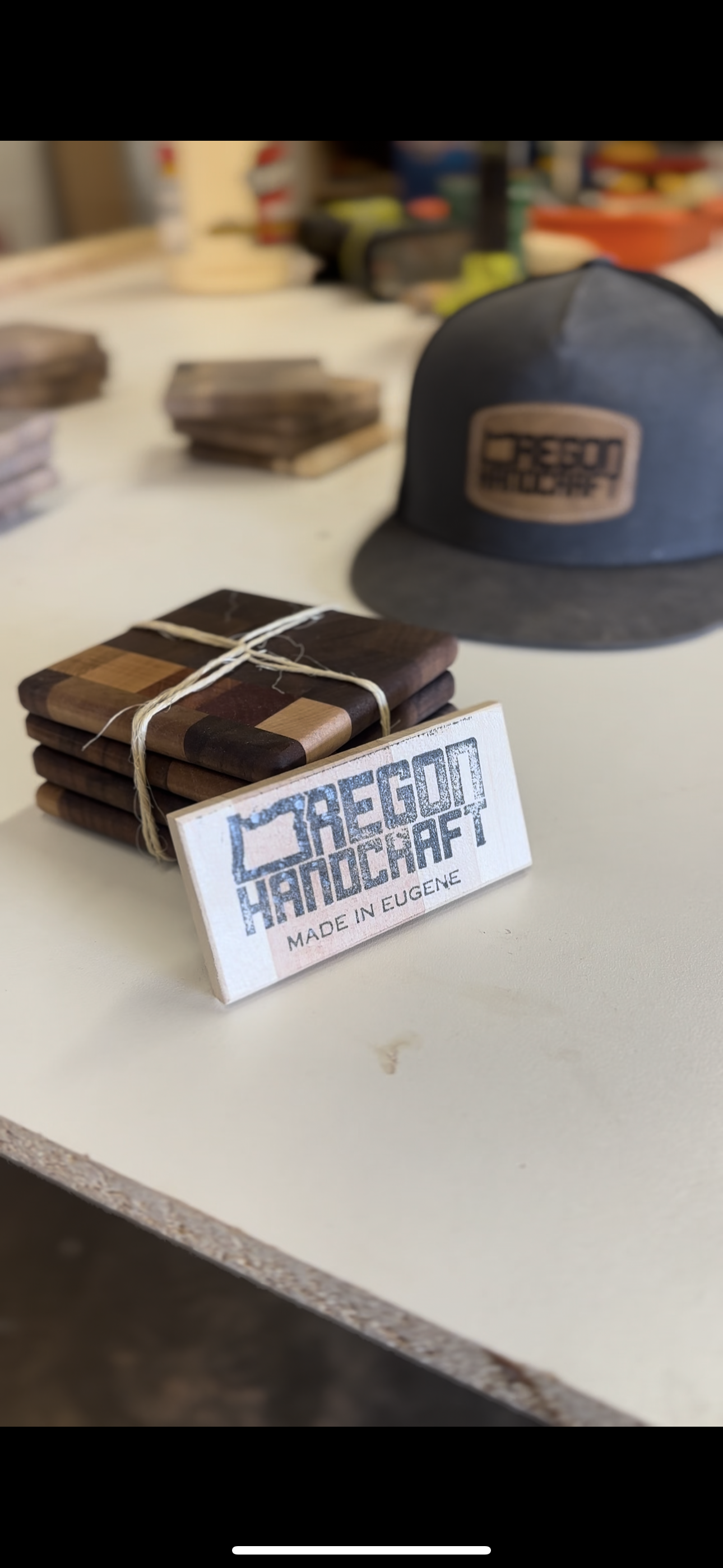 End Grain Hardwood Coaster Sets