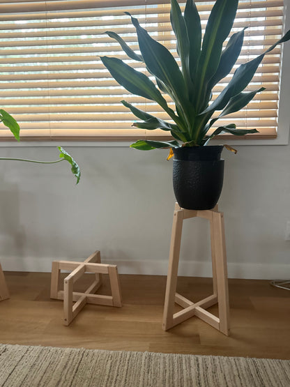 Maple Hardwood Plant Stands, Unique Plant Stand, Mid Century Modern
