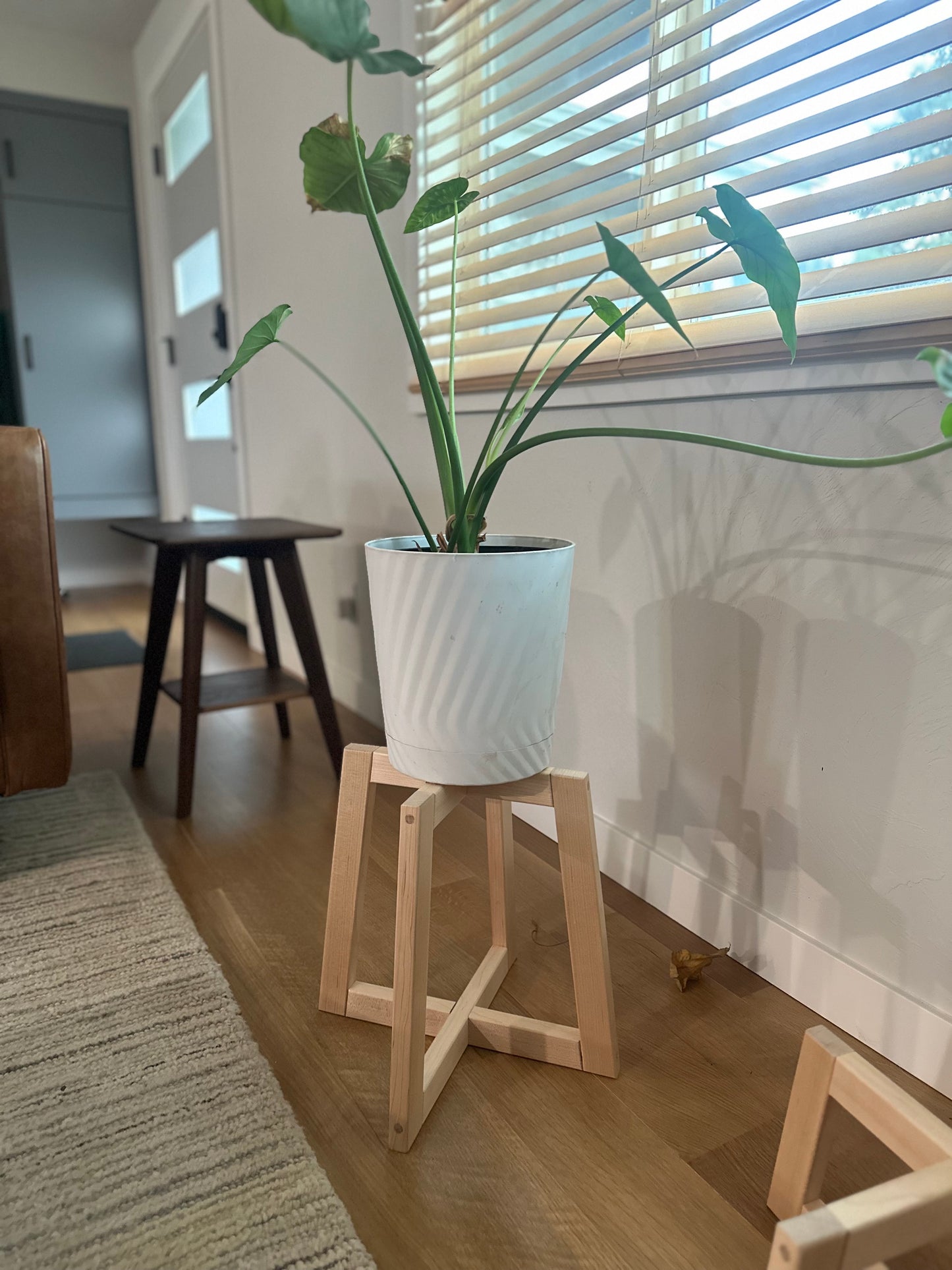 Maple Hardwood Plant Stands, Unique Plant Stand, Mid Century Modern