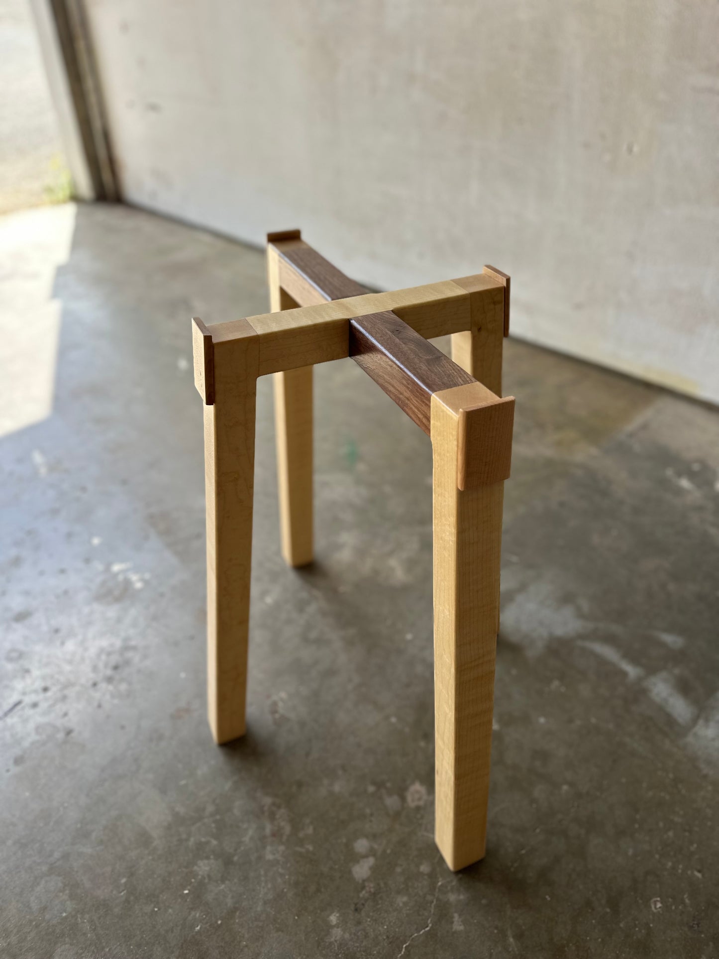 Hardwood Tray Table-Brass Handled