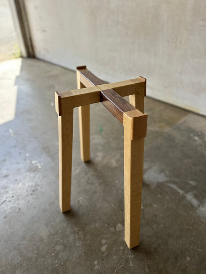 Hardwood Tray Table-Brass Handled
