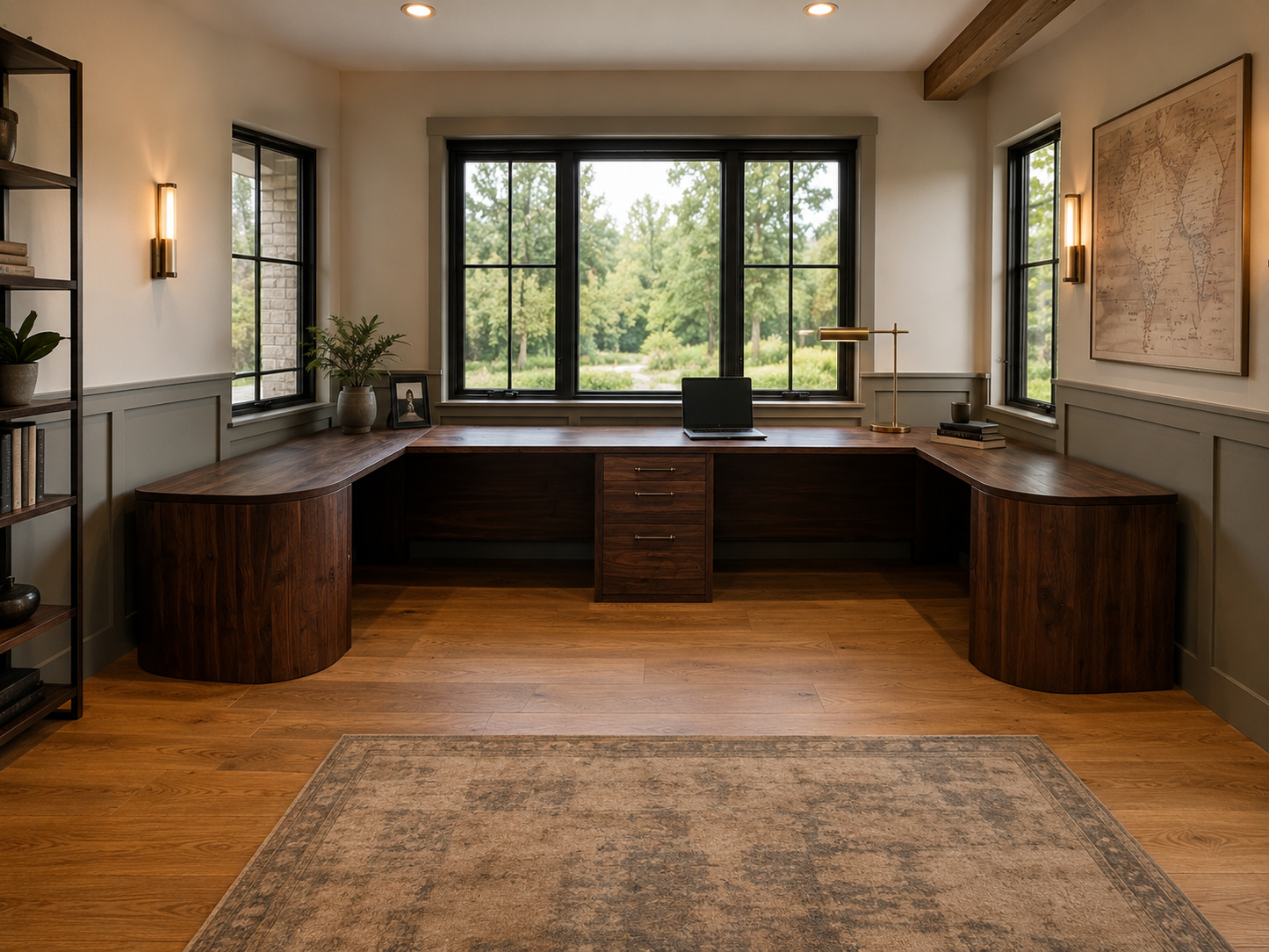Custom Walnut Executive Desk
