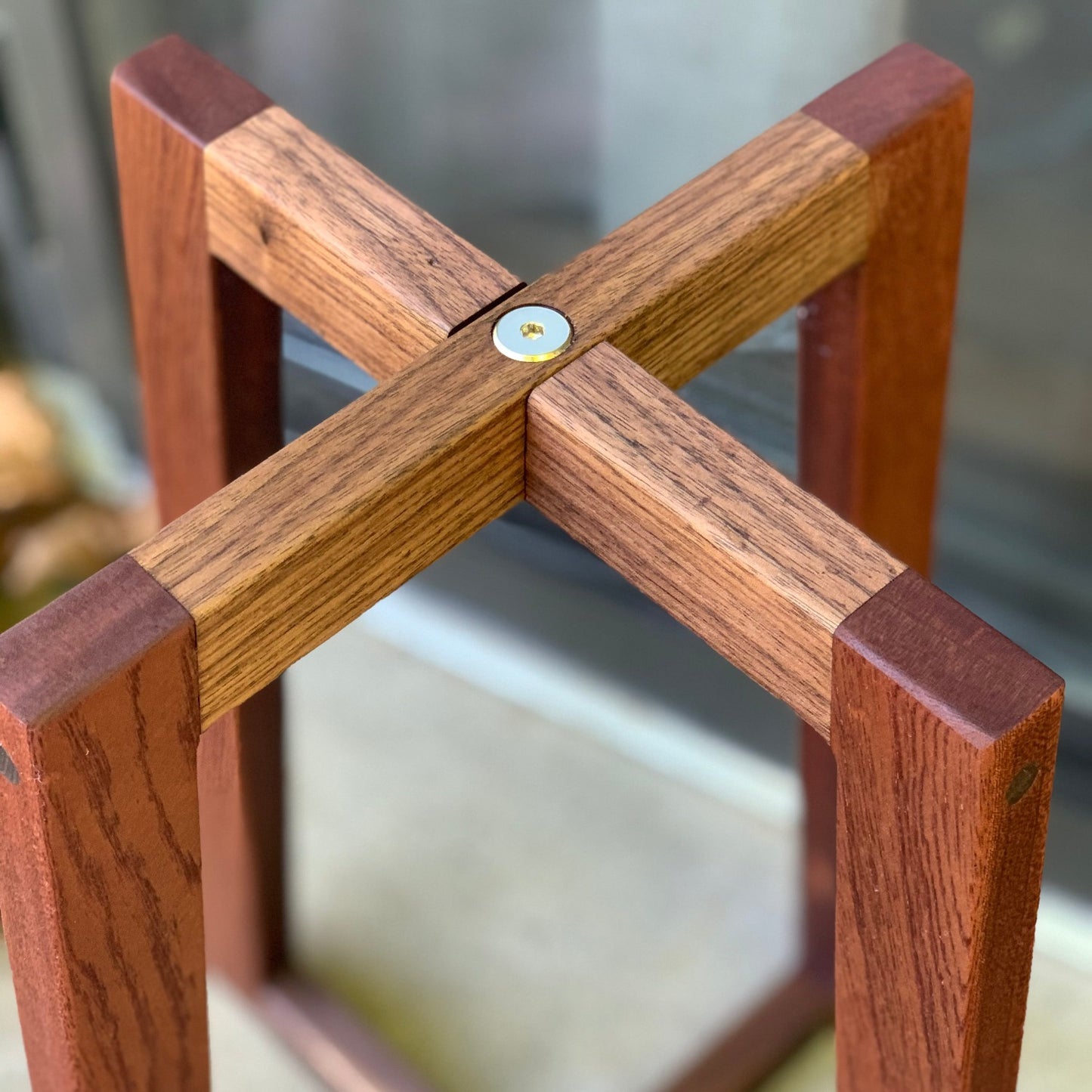 Walnut/Maple Hardwood Indoor Plant Stand