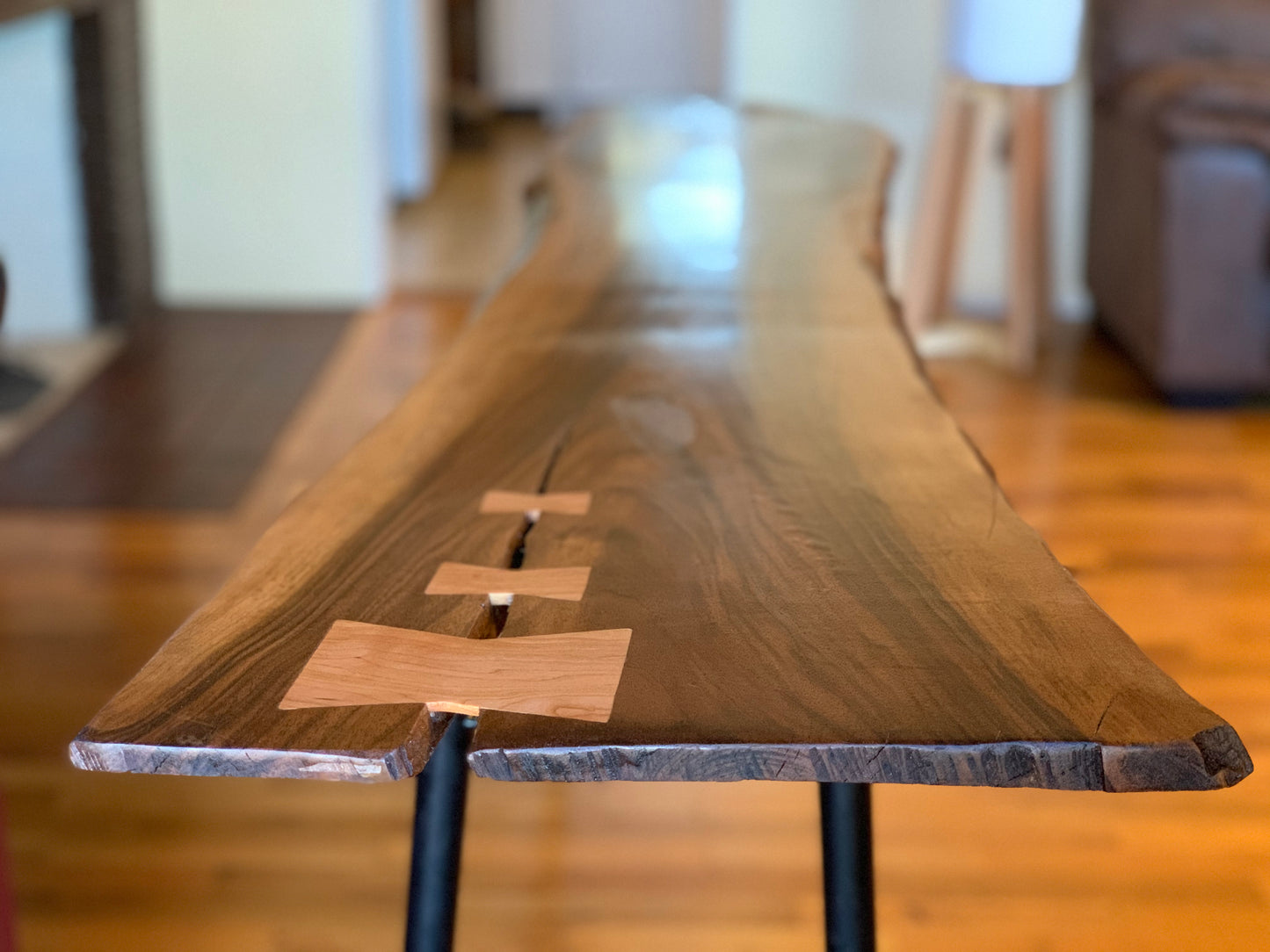 Oregon Handcraft Live Edge Walnut Bowtie Side Table Collector's Edition